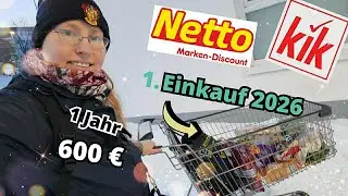 Der 1. Einkauf im neuen Jahr 🛒Food Haul Vlog 💰 1 Jahr mit 600€ Budget-Challenge #sparen 2026 -Teil 4