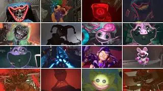 Poppy Playtime: Chapter 1 To 5- All Jumpscares & Deaths