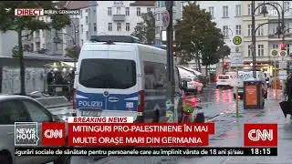 Corespondență specială Antena 3 CNN din Berlin. Mitinguri pro-palestiniene &icirc;n mai multe orașe