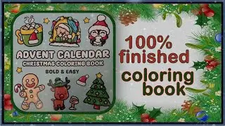 Finished / Completed 🎄Advent Calender Christmas coloring book 🎅🤶  by Jeanett Veronica🎄