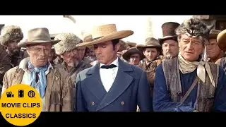 The Alamo (1960) - Travis gives the men the option of leaving