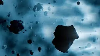 Through Asteroids | Relaxing Digital Screensaver For Your TV | 1 hour