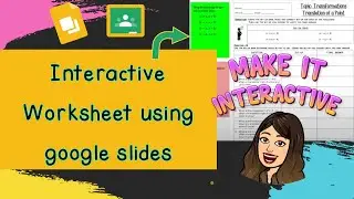 How to Make an Interactive worksheets on google slides