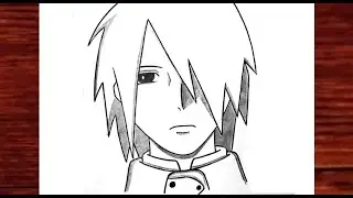 How to draw adult Sasuke easy step- by- step | anime drawing tutorial