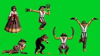 Mugen KOF Street Fighters Choi All Animation Green Screen Street Fighters -  epic battle high level