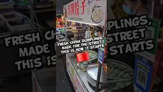 China nightmarket dumpling local flavors of the streets Steamed and grilled Chinese dumpling #cfood