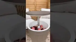 Random Summer Find💥Outdoor Patio Furniture and Hot Tub Side Table💥 Beer and Wine Cooler
