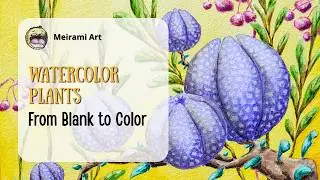 Painting Amethyst Blossoms | Calm Watercolor Time-lapse