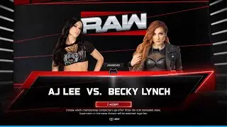 Aj Lee Calls Out Becky Lynch (WWE2K25 Week 41 Universe Mode)