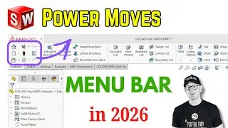 Sometimes its the simple things... Move the Menu Bar to the top - SolidWorks 2026