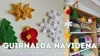 GUIRNALDA PARA NAVIDAD A CROCHET - TUTORIAL F&Aacute;CIL PARA INICIANTES | CROCHET CON KARU