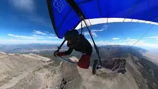 Villa Grove CO Mountain Hang Gliding Flight to over 15,000 ft - high altitude flying w/ oxygen tank
