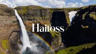 Iceland Waterfall: Haifoss by Drone in 4K - DJI Mavic Air 2