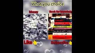 What your choice 🤔 Money vs Book #viral #video #short