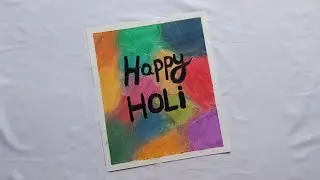 Easy Holi Drawing #shorts #happyholi