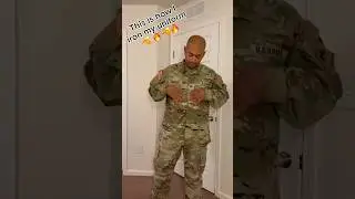 This is how I iron my uniforms (OCP&rsquo;s) 🤌🏾🔥🤌🏾🔥 #reels #military #humor #soldiers #army #shorts