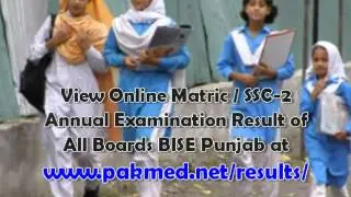Result Matric 2012 Board BISE Lahore Rawalpindi Faisalabad Gujranwala Sargodha Multan Bahawalpur