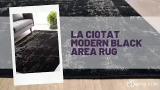 La Ciotat Modern Black Area Rug