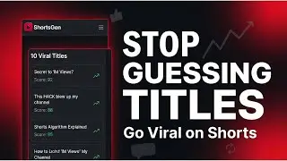 Stop Guessing YouTube Shorts Titles (This Tool Does It for You) #YouTubeGrowth #Reels #TikTokGrowth