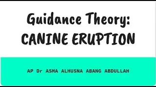Guidance Theory: Canine Eruption