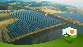So wird die geplante Freifl&auml;chen PV-Anlage in Espenschied aussehen. (AI-Visualisierung)
