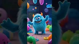 Cute Blue Monster Fun! | Adorable Fluffy Creature Playing