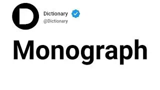 Monograph Meaning In English