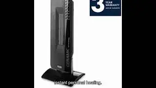 De'Longhi Ceramic Tower Heater, Quiet 1500W, Digital Adjustable Thermostat, 3 Heat Settings