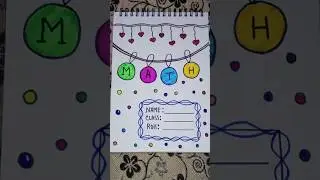 MATH PROJECT FRONT DESIGN IDEAS 🤩 #reels #song #art #youtubeshorts #viral #trending