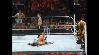 Royal Rumble 2015 Kickoff New day vs Cesaro Tyson kidd