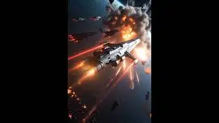Epic Space Battle Near Earth | Sci-Fi Fleet Engages in Galactic War