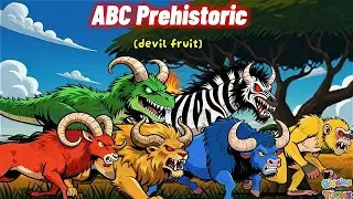 ABC Prehistoric Safari Animals Sounds Song | Fantasy animals for kids | Giggles and Toons