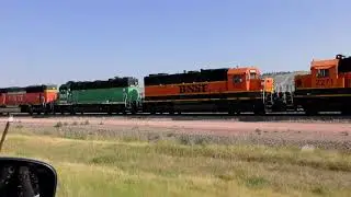 Miles of Stored BNSF Locomotives in Donkey Creek, WY