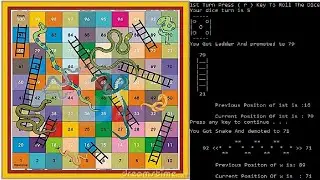 Snake and ladder game Code in C++ || snake and ladder game project Code