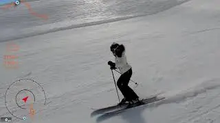 [5K] Skiing Anz&egrave;re, La Combe and Les Grillesses Red with Ski bunny, Valais Switzerland, GoPro HERO9