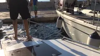 Parkiranje gliserja v Piranu