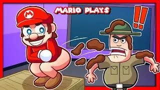 👲 Pranking My Teacher with POOPING ON HIM For 24 Hours! | Mario Plays Bash The Teacher #02