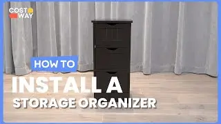 How to Install the Bathroom Floor Freestanding Storage Organizer | HW66968 #costway #howto