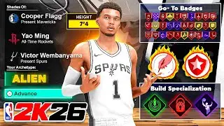 GAME-BREAKING 7&rsquo;4 STRETCH BIG CENTER BUILD in NBA 2K26! 💀 UNSTOPPABLE SHOOTING + RIM PROTECTION!