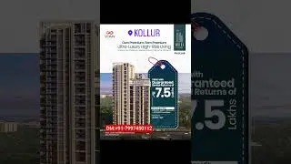 Sky Infinity Pool, 78% Green Spaces & ₹25K Rent Guarantee | #Kollur Luxury #Flats DM:+91-7997450112