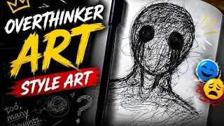 Overthinker Art Style 🎭pen art for Beginners part 4