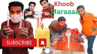Blow the candle's with mask challenge ||so funny challenge || Sheikh g Vlogs ||