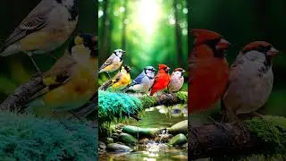 Morning Birds with Dewy Feathers & Stream 🌿 Calm Breathing Sounds