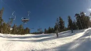 Taichi Skiing/Flatboarding (frontal view): Flatboarding bumps, Doubledown, Heavenly
