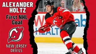 Alexander Holtz #10 (New Jersey Devils) first NHL goal Oct 13, 2022