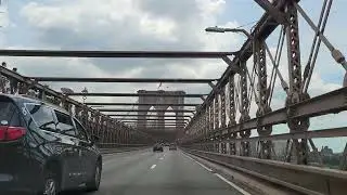 Driving to Downtown Manhattan and crossing Brooklyn Bridge
