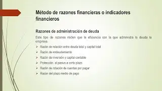 Ejemplo pr&aacute;ctico. Razones de administraci&oacute;n de deuda