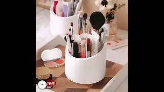 360&deg; Degree Rotating Makeup Brush Holder with Dustproof Lid | Kitchen Gadgets | #shorts #gadgets