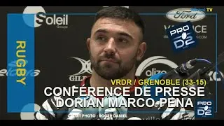 Conf&eacute;rence de Presse de Dorian  MARCO-PENA - Talonneur du VRDR