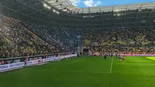 Dynamo Dresden - Schalke 04 31.8.2025 (0:1) - Schalke Fans nach dem Spiel